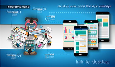 Infographic template with flat UI icons for ttem ranking. Ideal to use for marketing studies display, features ranking, strategy illustrations, seo optimization and social media. Stock Photo - Budget Royalty-Free & Subscription, Code: 400-07954434