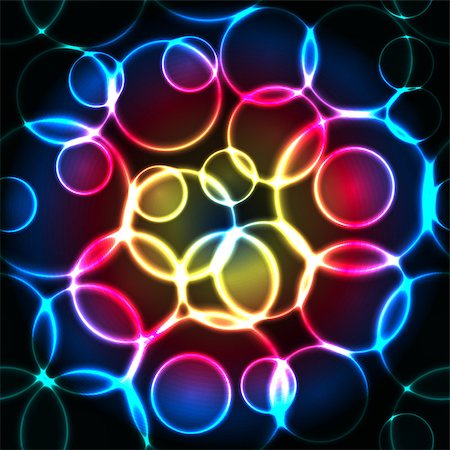 simsearch:400-04806460,k - Glow blue bubbles seamless pattern or background Stock Photo - Budget Royalty-Free & Subscription, Code: 400-07954579