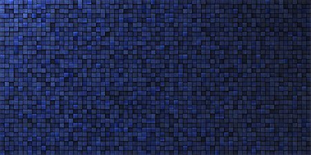 grungy mosaic wall in deep blue Stockbilder - Microstock & Abonnement, Bildnummer: 400-07954695