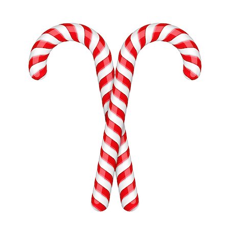simsearch:400-04271654,k - Two candy canes on white backgrond, vector eps10 illustration Photographie de stock - Aubaine LD & Abonnement, Code: 400-07955138