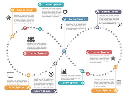 Design template with infinity shape, vector eps10 illustration Stock Photo - Budget Royalty-Free & Subscription, Code: 400-07955185