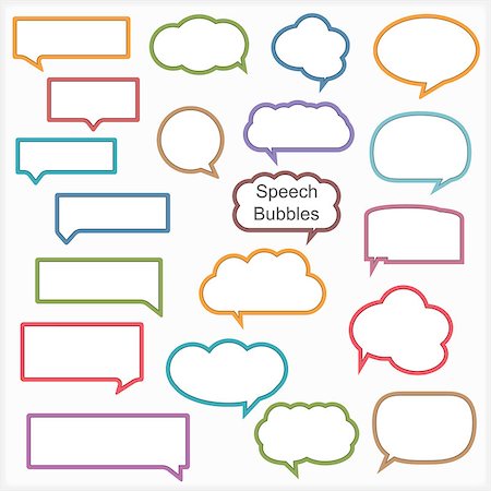 simsearch:400-08195370,k - Set of different speech bubbles, vector eps10 illustration Stock Photo - Budget Royalty-Free & Subscription, Code: 400-07955201