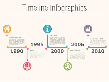 simsearch:400-08225044,k - Timeline infographics design template, vector eps10 illustration Foto de stock - Super Valor sin royalties y Suscripción, Código: 400-07955254