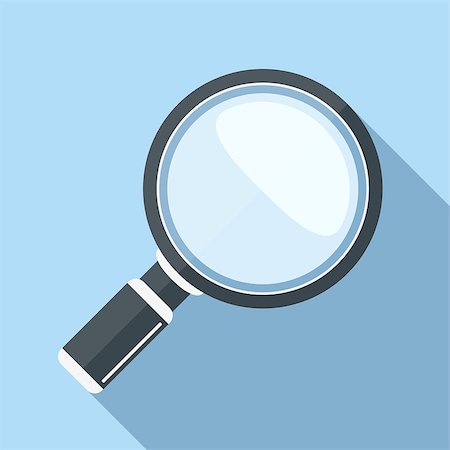 simsearch:400-08374698,k - Magnifying glass icon, flat design with long shadow, vector eps10 illustration Stock Photo - Budget Royalty-Free & Subscription, Code: 400-07955258