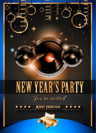 simsearch:400-06423062,k - New Year and Happy Christmas background for your flyers, invitation, party posters, greetings card, brochure cover or generic banners. Photographie de stock - Aubaine LD & Abonnement, Code: 400-07955736