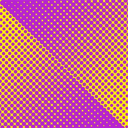 Vector halftone texture violet dots on yellow background Stock Photo - Budget Royalty-Free & Subscription, Code: 400-07955785