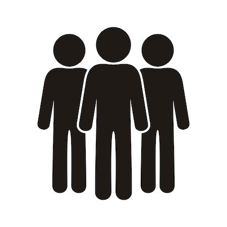 people meeting image background - Black vector team icon isolated on white background Photographie de stock - Aubaine LD & Abonnement, Code: 400-07956067