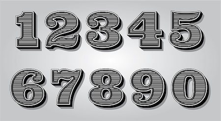 simsearch:400-08495211,k - set of stylized digits for design certification, invitations Photographie de stock - Aubaine LD & Abonnement, Code: 400-07956234