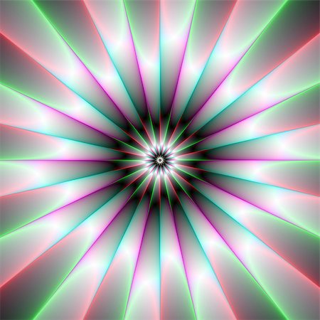 simsearch:400-06699301,k - A Digital abstract fractal image with a beaming flower design in green pink turquoise and white. Stock Photo - Budget Royalty-Free & Subscription, Code: 400-07956661