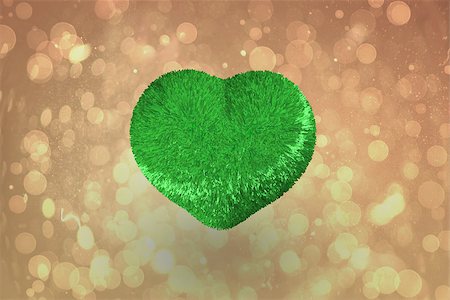 simsearch:400-07957226,k - Green heart against yellow abstract light spot design Stock Photo - Budget Royalty-Free & Subscription, Code: 400-07957232