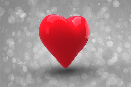 simsearch:400-07957226,k - Red heart against grey abstract light spot design Stock Photo - Budget Royalty-Free & Subscription, Code: 400-07957248