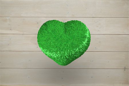 simsearch:400-07957226,k - Green heart against bleached wooden planks background Stock Photo - Budget Royalty-Free & Subscription, Code: 400-07957268