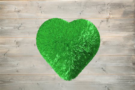 simsearch:400-07957226,k - Green heart against bleached wooden planks background Stock Photo - Budget Royalty-Free & Subscription, Code: 400-07957269