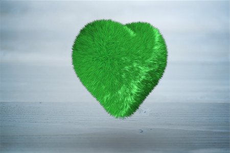 simsearch:400-07957226,k - Green heart against bleached wooden planks background Stock Photo - Budget Royalty-Free & Subscription, Code: 400-07957276