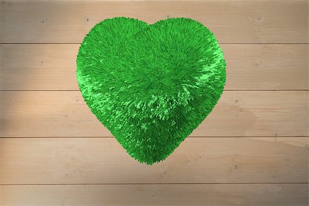 simsearch:400-07957226,k - Green heart against bleached wooden planks background Stock Photo - Budget Royalty-Free & Subscription, Code: 400-07957270