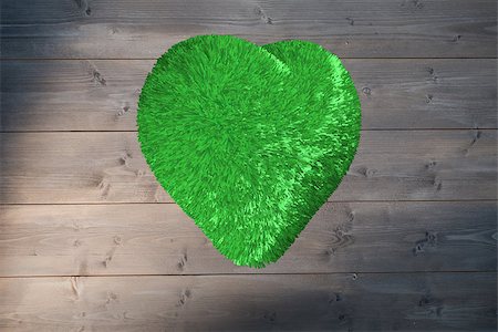 simsearch:400-07957226,k - Green heart against bleached wooden planks background Stock Photo - Budget Royalty-Free & Subscription, Code: 400-07957271