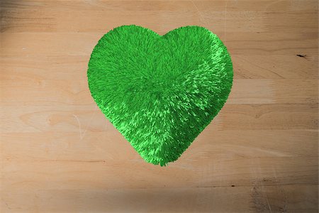 simsearch:400-07957226,k - Green heart against bleached wooden planks background Stock Photo - Budget Royalty-Free & Subscription, Code: 400-07957272