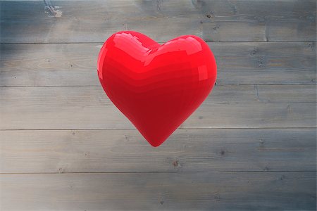 simsearch:400-07957212,k - Red heart against bleached wooden planks background Stock Photo - Budget Royalty-Free & Subscription, Code: 400-07957284