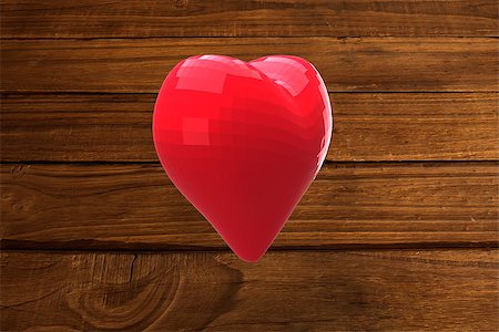 simsearch:400-07957212,k - Red heart against overhead of wooden planks Stock Photo - Budget Royalty-Free & Subscription, Code: 400-07957285