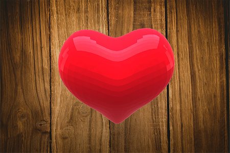 simsearch:400-07957212,k - Red heart against wooden table Stock Photo - Budget Royalty-Free & Subscription, Code: 400-07957282