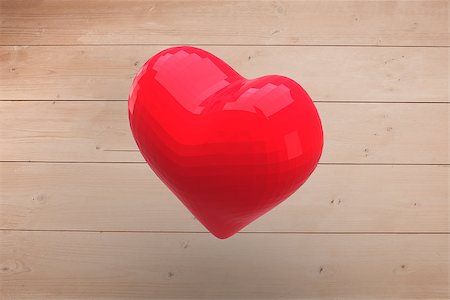 simsearch:400-07957212,k - Red heart against overhead of wooden planks Stock Photo - Budget Royalty-Free & Subscription, Code: 400-07957283