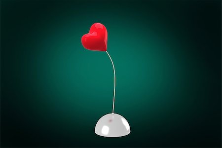 simsearch:400-07957226,k - Red heart against green background with vignette Stock Photo - Budget Royalty-Free & Subscription, Code: 400-07957688