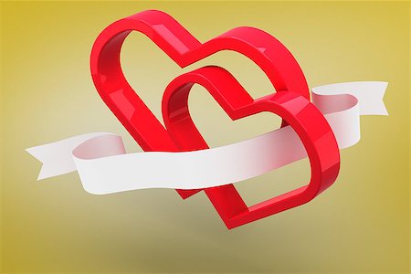 simsearch:400-07957006,k - Linking hearts against yellow vignette Stock Photo - Budget Royalty-Free & Subscription, Code: 400-07957683