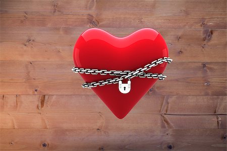 simsearch:400-07957212,k - Locked heart against bleached wooden planks background Stock Photo - Budget Royalty-Free & Subscription, Code: 400-07957764