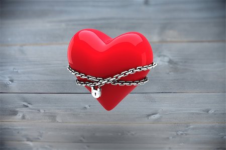 simsearch:400-07957212,k - Locked heart against bleached wooden planks background Stock Photo - Budget Royalty-Free & Subscription, Code: 400-07957765
