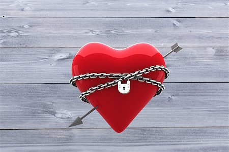 simsearch:400-07957212,k - Locked heart against bleached wooden planks background Stock Photo - Budget Royalty-Free & Subscription, Code: 400-07957766