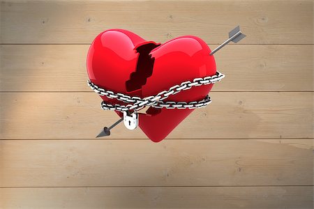 simsearch:400-07957212,k - Locked heart against bleached wooden planks background Stock Photo - Budget Royalty-Free & Subscription, Code: 400-07957763