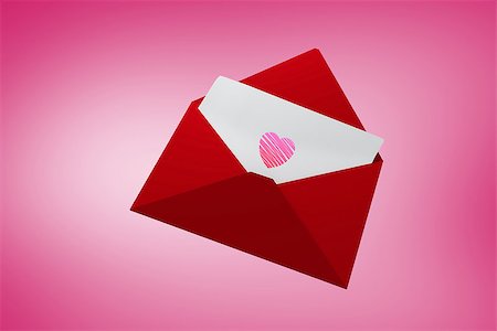 simsearch:400-07957212,k - Love letter against pink vignette Stock Photo - Budget Royalty-Free & Subscription, Code: 400-07957771