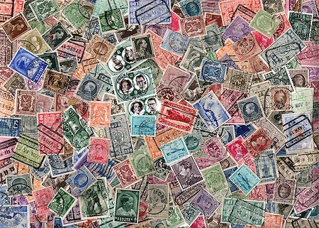 philately - Background of the old postage stamps issued in Belgium Stock Photo - Budget Royalty-Free & Subscription, Code: 400-07951377