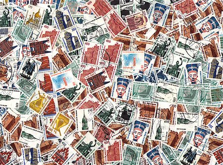 philately - Background of the postage stamps issued in Germany Stock Photo - Budget Royalty-Free & Subscription, Code: 400-07951386