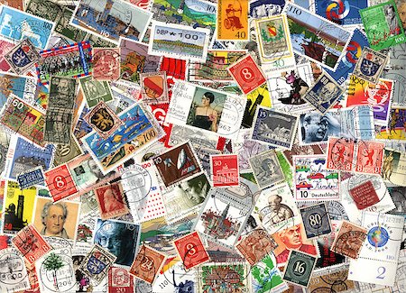 philately - Background of the postage stamps issued in Germany Photographie de stock - Aubaine LD & Abonnement, Code: 400-07951387