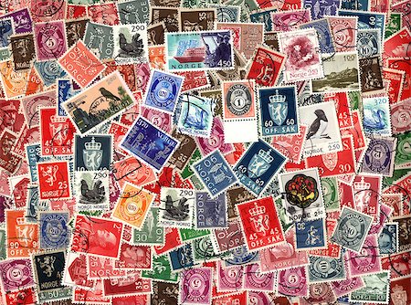philately - Background of the postage stamps issued in Norway Stock Photo - Budget Royalty-Free & Subscription, Code: 400-07951398