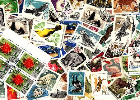 philately - Nature and fauna. Background of the postage stamps issued in the Soviet Union (USSR). Photographie de stock - Aubaine LD & Abonnement, Code: 400-07951427