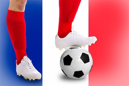 simsearch:400-06513403,k - France  soccer player with football for competition in Match game. Stock Photo - Budget Royalty-Free & Subscription, Code: 400-07951944