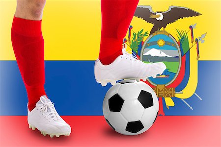 simsearch:400-06513403,k - Ecuador  soccer player with football for competition in Match game. Stock Photo - Budget Royalty-Free & Subscription, Code: 400-07951940