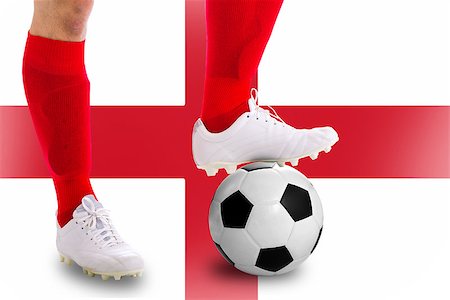 simsearch:400-06513403,k - England  soccer player with football for competition in Match game. Stock Photo - Budget Royalty-Free & Subscription, Code: 400-07951942