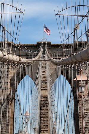 simsearch:845-02729530,k - Walkway on the brooklyn bridge in New York City Photographie de stock - Aubaine LD & Abonnement, Code: 400-07952275