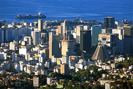 simsearch:400-06949087,k - aerial view of the centro the center of the city of rio de janeiro brazil Foto de stock - Super Valor sin royalties y Suscripción, Código: 400-07952434