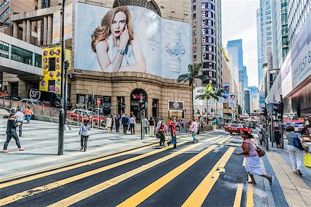 Central, Hong Kong, China- June 4, 2014: people in the streets of Central Stock Photo - Budget Royalty-Free & Subscription, Code: 400-07952478