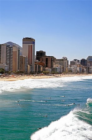 beautiful ipanema Leblon beach in rio de janeiro brazil Stock Photo - Budget Royalty-Free & Subscription, Code: 400-07952510