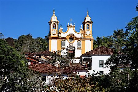 Matriz de Santo Antonio church church of the typical village of tiradentes in minas gerais state in brazil Stockbilder - Microstock & Abonnement, Bildnummer: 400-07952558