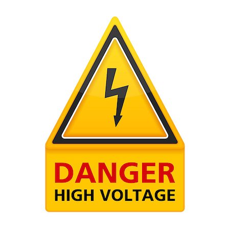 simsearch:400-08316235,k - Danger high voltage triangle sign, vector eps10 illustration Foto de stock - Super Valor sin royalties y Suscripción, Código: 400-07952683