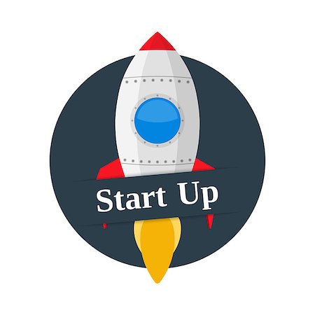 simsearch:400-08786212,k - Start Up banner with space rocket, vector eps10 illustration Photographie de stock - Aubaine LD & Abonnement, Code: 400-07952691