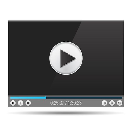 Video player interface, vector eps10 illustration Stock Photo - Budget Royalty-Free & Subscription, Code: 400-07952744