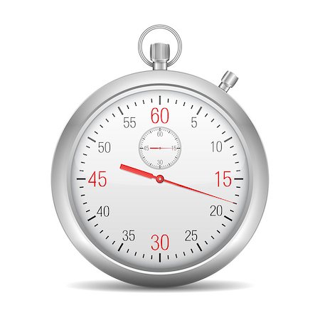 simsearch:400-05163997,k - Stopwatch on white background, vector eps10 illustration Stock Photo - Budget Royalty-Free & Subscription, Code: 400-07952761