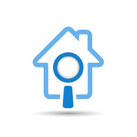 simsearch:400-07952800,k - Search house icon, vector eps10 illustration Fotografie stock - Microstock e Abbonamento, Codice: 400-07952806